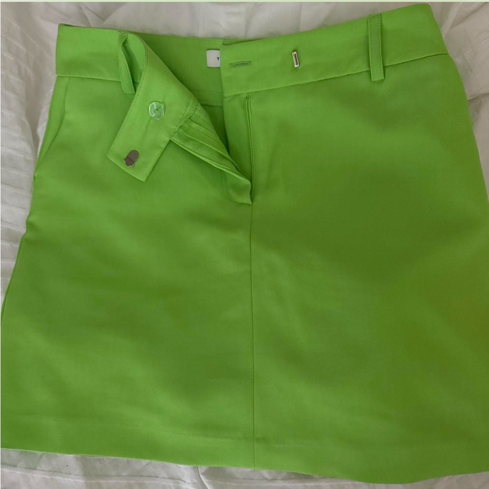 Topshop Lime Green Mini Skirt